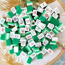 Ocean Green American Mahjong Tiles 160 4-Layer Acrylic Premium Tropical Set NEW 