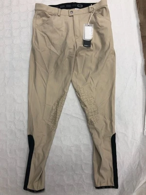 Pantalon Équitation Homme RG Beige Grip Genoux Riding Breeches Taille 46 FR Neuf - Photo 1/4