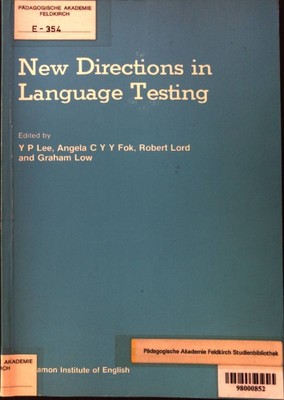 New Directions in Language Testing. Language Teaching Methodology Series; Lee, Y