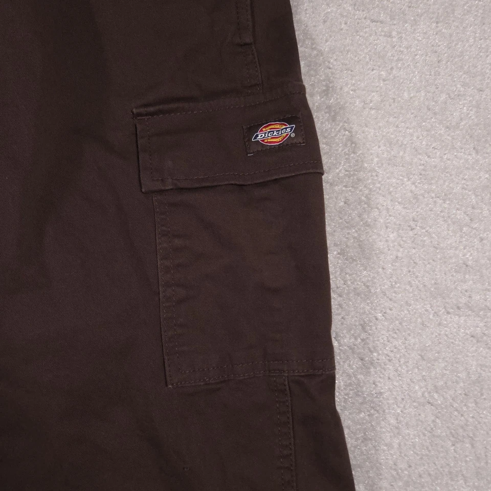 Pantalones cargo Dickies para hombre 29R marrón dobladillo elástico jogger bolsillos utilitarios ropa de trabajo Foto 4 de 4