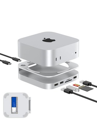 Mac mini M4 Dock Aluminum Stand Hub for M4 Pro 2024 Mini Dock Stand