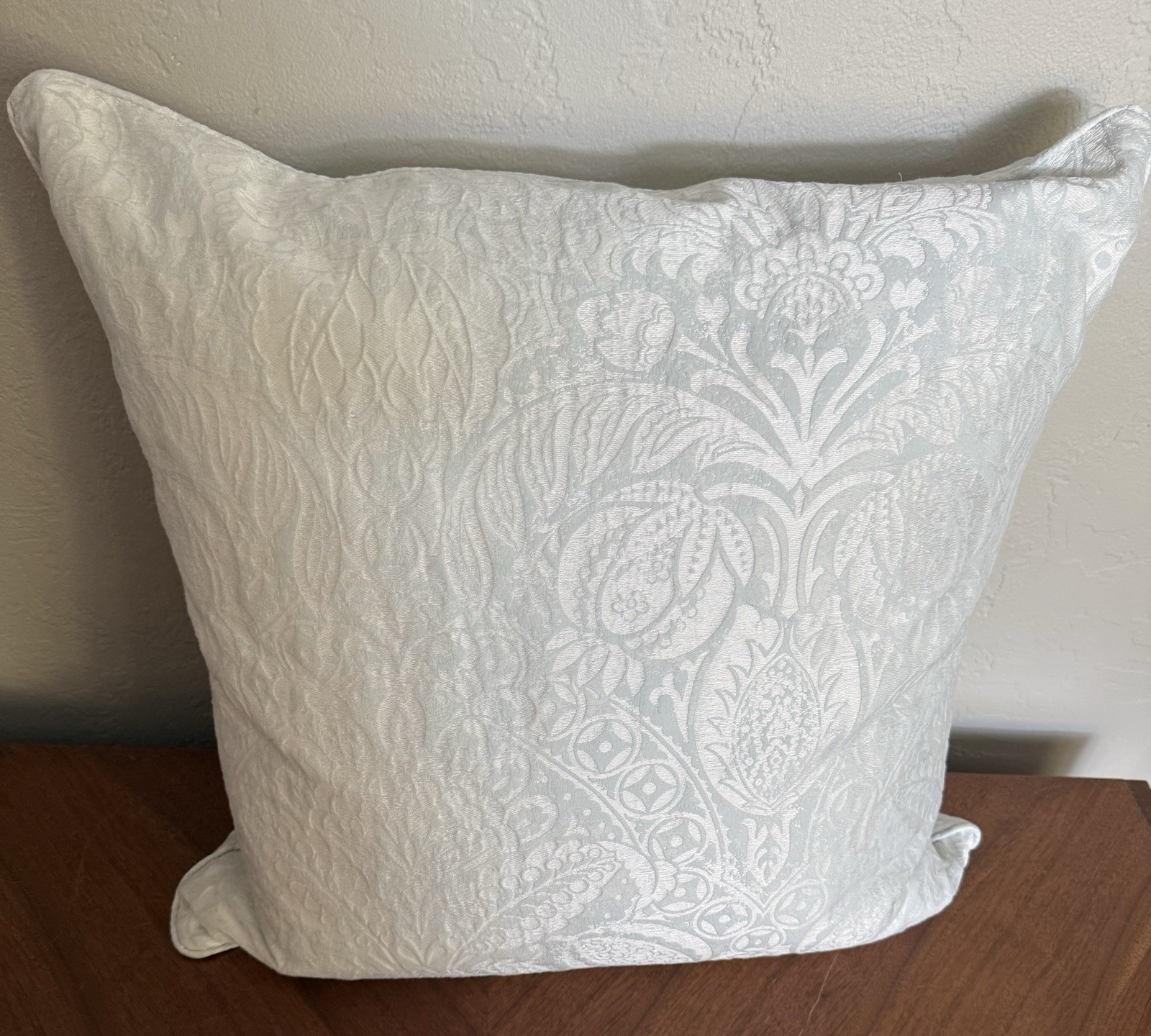 New Custom Rachel Ashwell Shabby Chic Aqua Damask Pillow Cover Only
