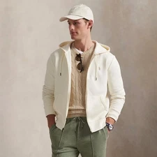 RALPH LAUREN MEN Double-Knit Full-Zip Hoodie Size M