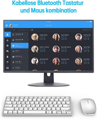 Kompakte Bluetooth Tastatur | Kabellose Maus für iPad/Laptop - Bild 6 von 8