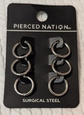 Pierced Nation Surgical Steel 1/2 Inch Hoops New