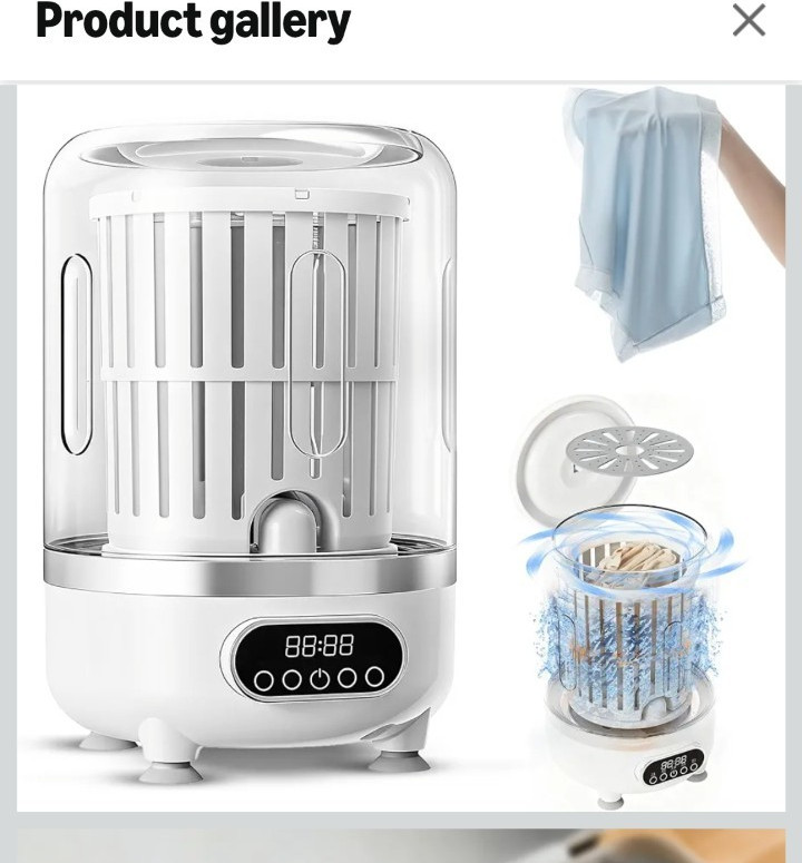 3L 3-in-1 Portable Mini Washer Dryer Combo Top-Loading White HP-909