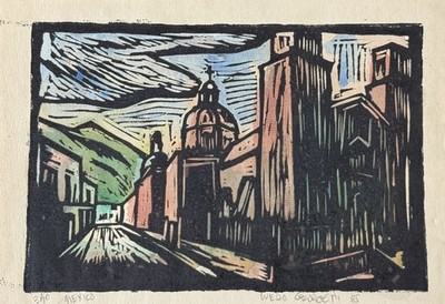 Wedo Georgetti Woodcut Print, 1985