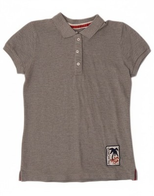MISTRAL Womens Polo Shirt UK 12 Medium Grey Cotton CW07