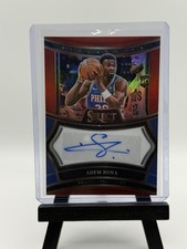 2024-25 Panini Select Rookie Signatures Adem Bona Red Prizm /99 76ers Auto