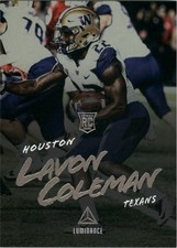 2018 Panini Luminance #160 Lavon Coleman RC - FB