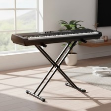 High-Quality Double-X Keyboard Stand - Ergonomic Portable for 54-88 Key Pianos
