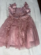 Flower Girl Lace Dress - Toddler 6-12 Months B. Dusty Rose