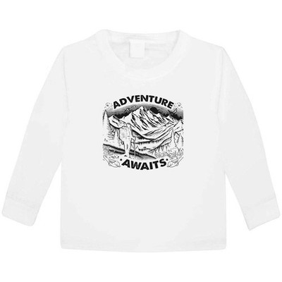''Adventure Awaits'' Kinder / Kinder Langarm T-Shirts Baumwolle (KL049740)