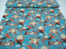 Michael Miller quilt-craft fabric DESERT LANDSCAPE turq 2 yds (ddc-12497) Howdy!