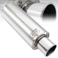 Megan Typemu 2.5 Inlet Weld On Universal Exhaust Muffler 4 Outward Rolled Tip