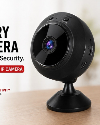 A9 Wireless Wi-Fi IP Surveillance Camera, Battery Powered, Night Vision, Black