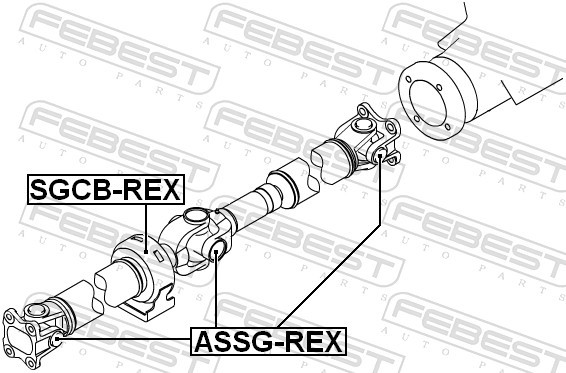 ASSG-REX FEBEST Joint, propshaft for ,CHEVROLET,CHRYSLER,DODGE,FORD,FORD USA,GMC - Image 5