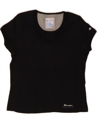 Champion Heritage Classics Damen-T-Shirt Oberteil UK 10 Small schwarz Baumwolle XD05