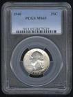 US Coin 1940  Washington Silver Quarter PCGS MS65 25C NO RESERVE!