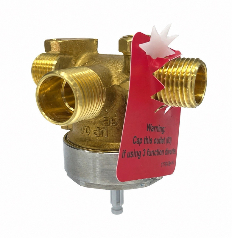 Delta Brass Diverter Valve 3-Port Threaded Plumbing Valve Body w/ Tag