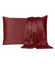 Set of 2 Silky Satin Pillowcase Pillow Case Cushion Cover Queen 20 30