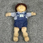 Vintage Cabbage Patch Kids Doll Boy Overalls Brown Hair/Eyes Coleco 1978-1982
