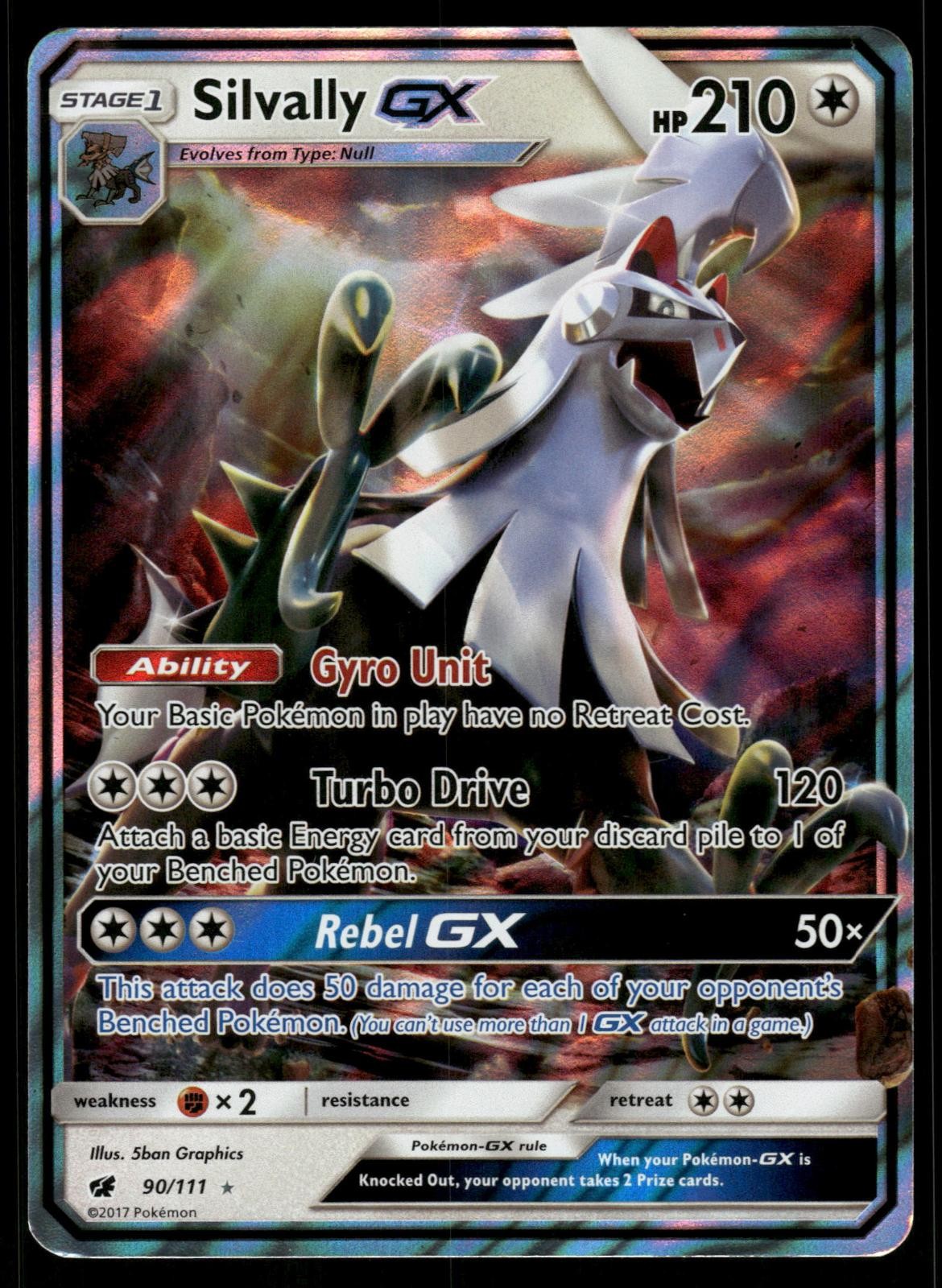 Silvally GX 90/111 Holo GX Rare Crimson Invasion Pokemon Near Mint