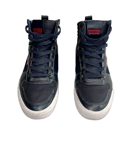 Levis Strauss Jeffrey Hi 501 Sz High Top Skate Shoes Blue Denim Sneakers