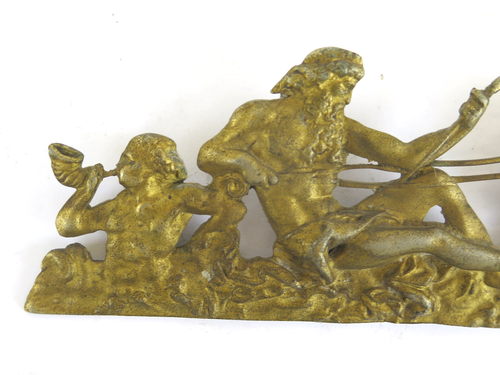 FREGIO ANTICO IN BRONZO DORATO STILE NEOCLASSICO ORNAMENTO DECORAZIONE LN13 - Photo 4 sur 7