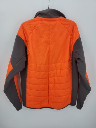 Under Armour Jacket Mens Large Blaze Orange Gray Puffer Zip Up Outdoor Midweight - 第 2/11 張圖片