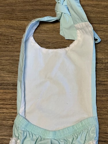 Blue Cotton Girls Romper With Lace Trimming And Overlay Size 18 Months - Picture 8 of 13