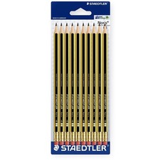 Staedtler Noris 122 HB Pencil with Eraser Pack of 10