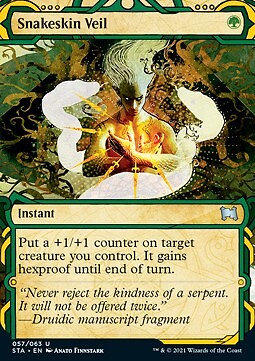Magic/MTG Snakeskin Veil (V.1) STA-57 Uncommon Englisch Neu