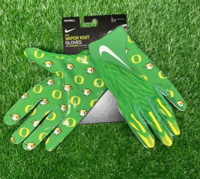 Nike Oregon Ducks Team Issued Vapor Knit Football Gloves Green