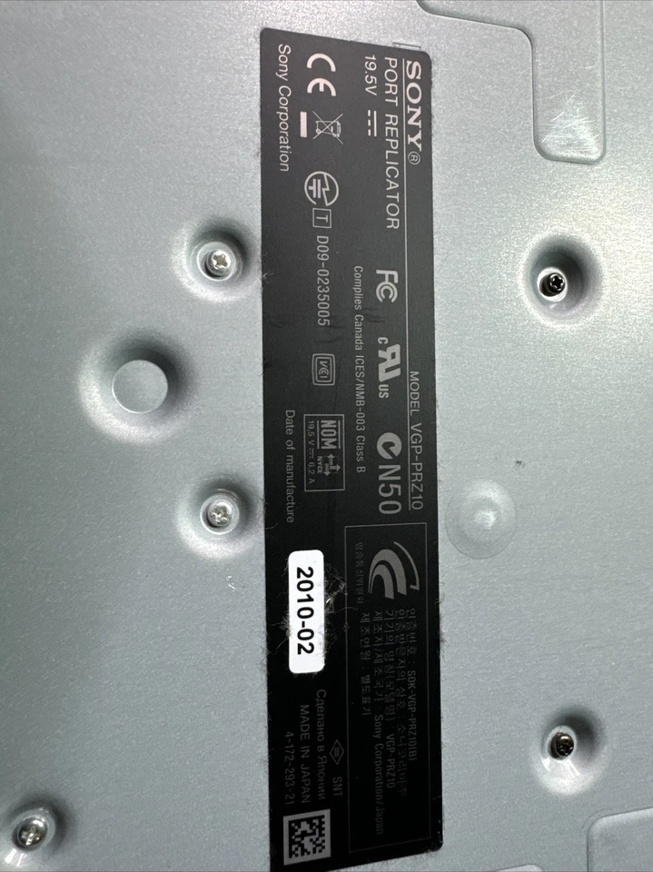Replicador de puertos USB para computadora portátil Sony VGP-PRZ10 para estación de acoplamiento VPCZ1 usado Foto 4 de 4