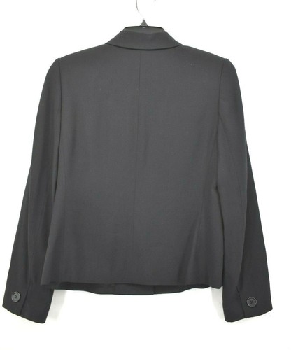 Embassy Bow Womens Black Collared Button Front Regular Fit Casual Blazer Coat 4P - Picture 2 of 12