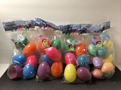 Vintage NOS Eggsville USA Easter Eggs (Lot 4 Packs See Info) 3 Jumbo 1 Large