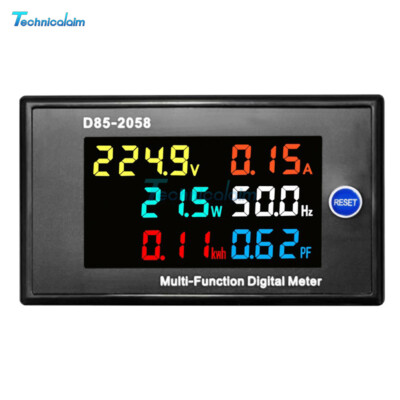 Voltmeter Ammeter AC Power Frequency Electric Energy Power Factor Monitor