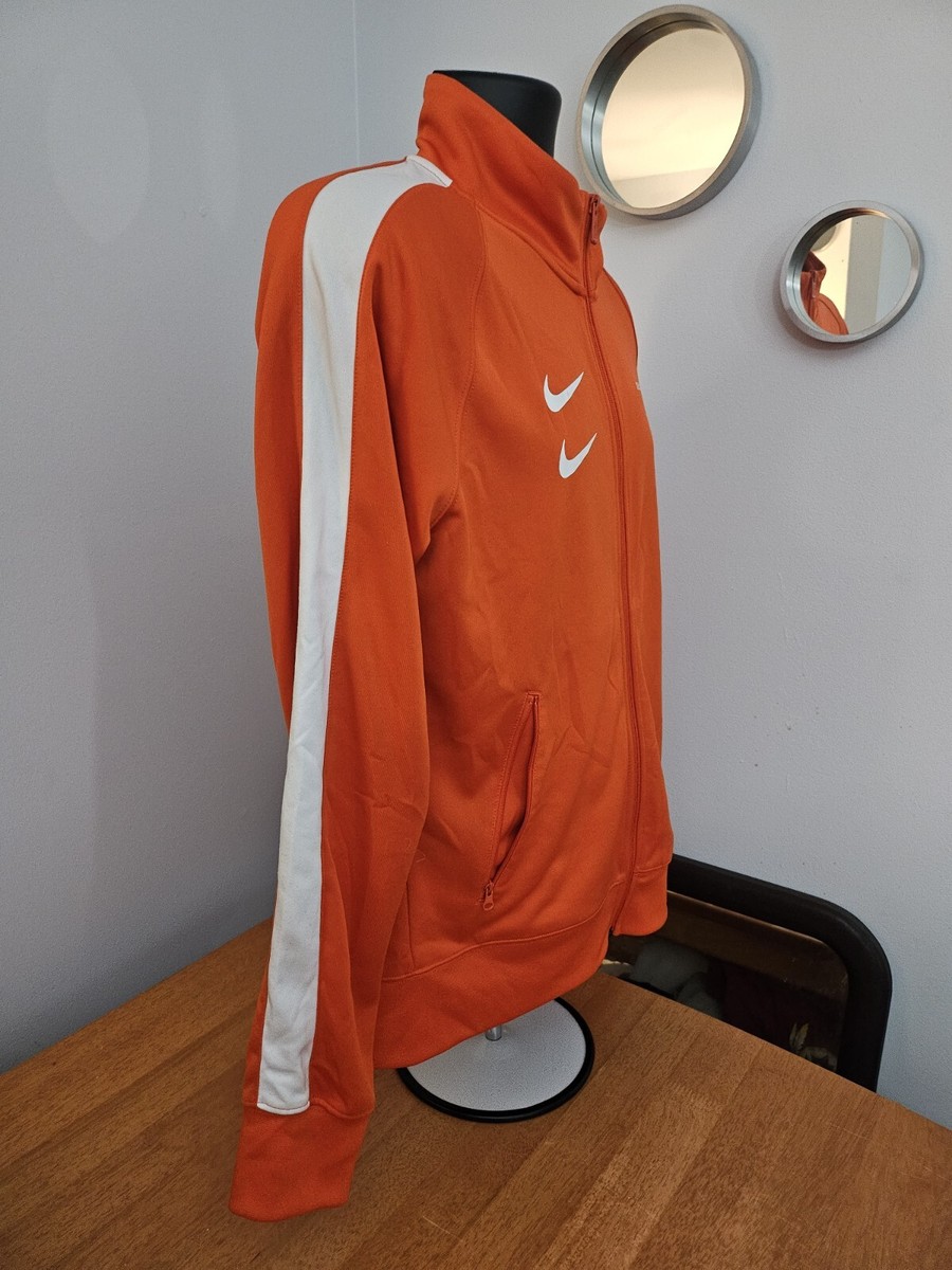 Nike Double Swoosh Full Zip Track Jacket Mens Small Orange Nike Double Swoosh Full Zip Track Jacket Mens Small Orange