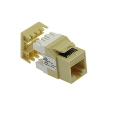 CAT6 RJ45 Ethernet LAN Network Keystone Jack 180 Degree 110 Punch Down Ivory
