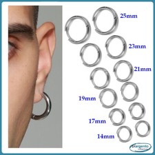 orecchini cerchio uomo acciaio inox piccoli da a in cerchietti lobo per spessi