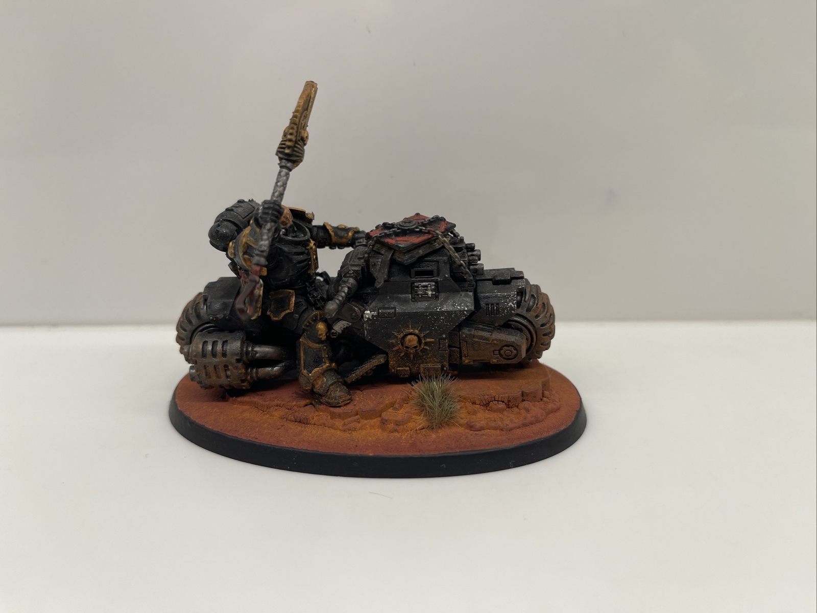 Warhammer 40K Space Marines Primaris Chaplain on Bike  Painted