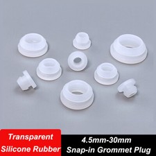 Transparent Silicone Rubber Snap-in Grommet Plug Bungs Cable Wiring 4.5mm-30mm