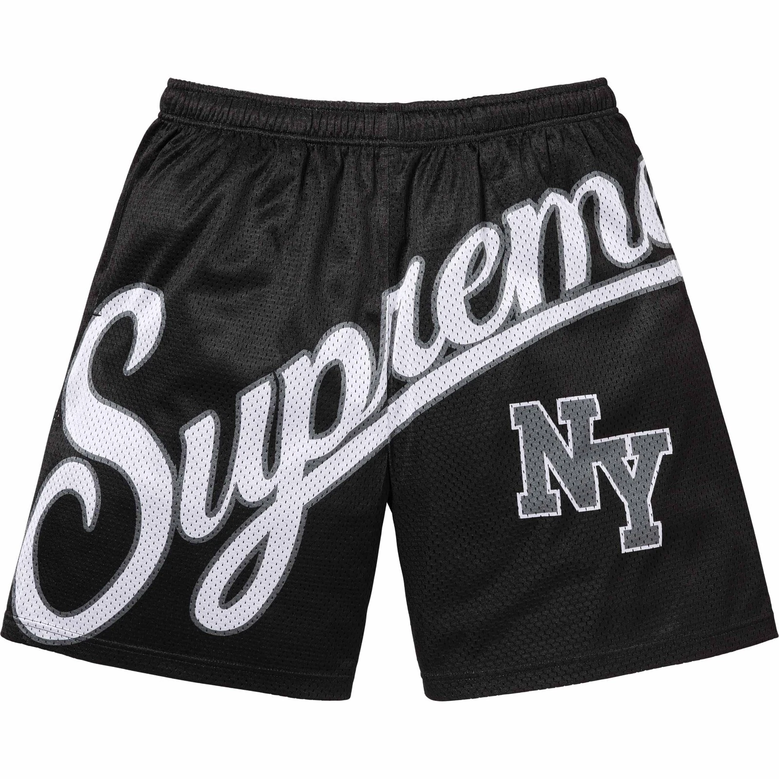 Short Supreme Big Script maille noir (taille Large, XL, 2XL)