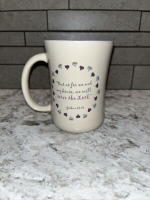 Expressions Of Faith By Encore Home Coffee Mug 16 oz Verse Joshua, 24:15 New !!