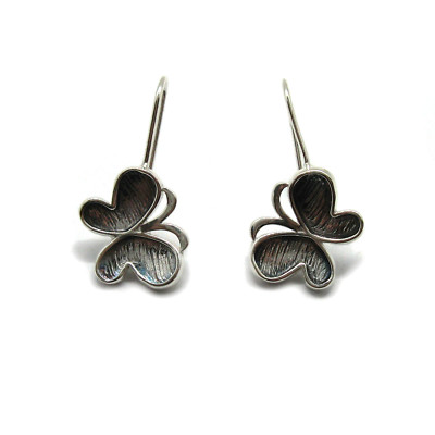 Stylish Sterling Silver Earrings Butterfly on Hook Solid 925 Empress