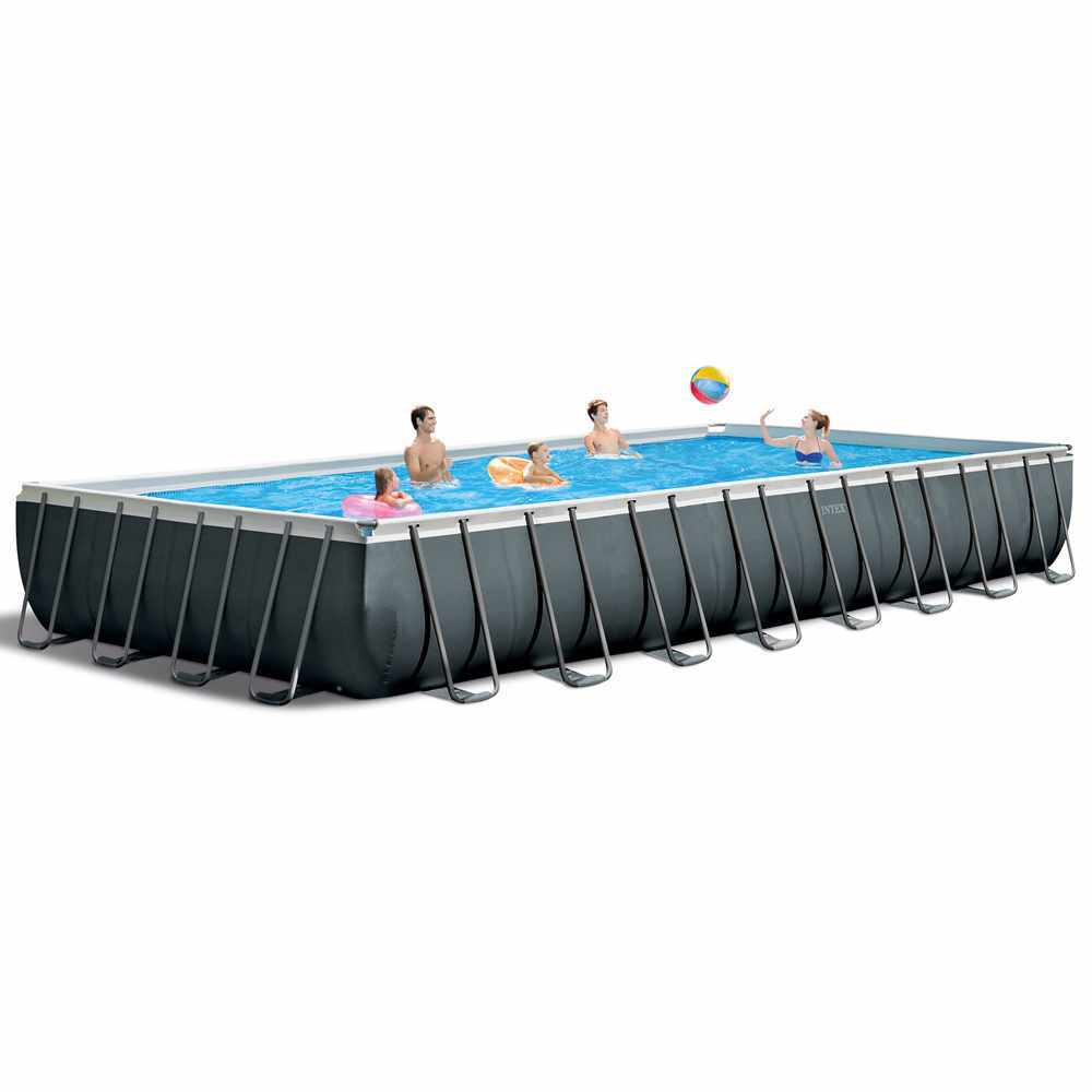 Piscina Elevada Desmontable Intex 26378 Ex 26376 Ultra Xtr Frame Rectangular Gra