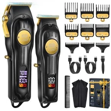 Professional Hair Cut Machine Barber Salon Cutting Trimmer Clipper Kit Set