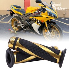 Gold Motorcycle 7/8" 22mm Handle Bar Grips For Yamaha YZF FZR FZ 600 R6 FZS 1000