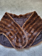 Vintage Sable Fur Cape Stole Wrap Coat With Original Velvet Hanger